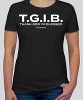 T.G.I.B. Women's Crew Tee - BLACK